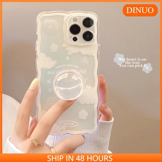 Ốp lưng  iphone Ốp Điện Thoại Trong Suốt Có Giá Đỡ Cho Iphone 13pro max iphone13 12 11 8 Dinuo case