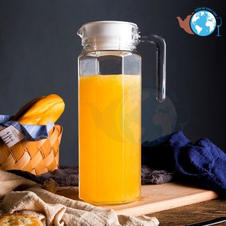 Bình quai thủy tinh miệng rót 1000ml lục giác DELI BJH-1