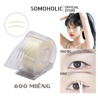 Cuộn dán kích mí 600 miếng trong suốt Kích mí tàng hình tạo hai mí không lộ sẵn keo Somoholic KM5