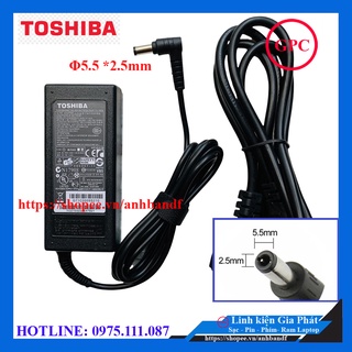 SẠC LAPTOP TOSHIBA 19V–3.42A - 65W (ADAPTER TOSHIBA) chân sạc 5.5*2.5mm