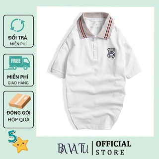 Áo polo gấu cổ bẻ cho nam hàng đẹp, áo thun nam cổ gập hợp mặc đi làm đi chơi dạo phố cao cấp Bavatu shop