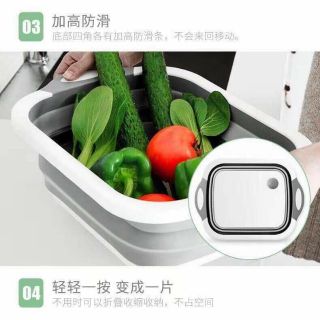 Thớt cắt tỉa rau củ quả, rửa rau củ quả  gấp gọn đa năng silicon mĩ (SAFE SỐC)
