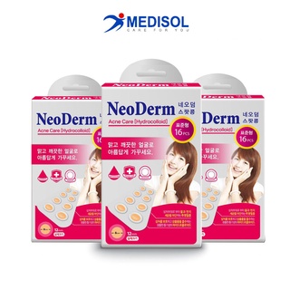 Miếng Dán Mụn Neoderm Ultra Thin 16 (hộp 1 size - 16 miếng) - Combo 3 Hộp
