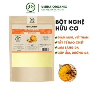 Tinh bột Nghệ hữu cơ UMIHOME nguyên chất 40G - Mặt nạ đắp mặt trắng da, ngừa mụn thâm nám, chống lão hóa