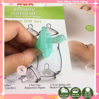Ti giả Silicon Nuk cho bé (sz 0-6m).