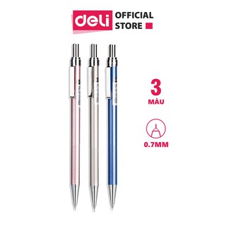 Bút chì kim 0.7mm Deli, Bạc/Xanh dương/Hồng - 1 cái màu ngẫu nhiên - 6493