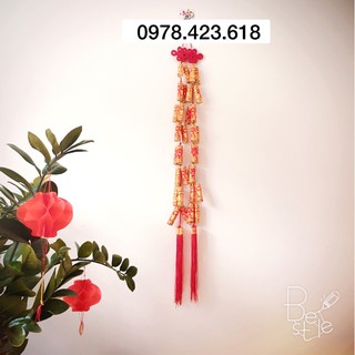 Dây pháo giả trang trí Tết mang may mắn Chúc Mừng Năm Mới