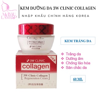 Kem dưỡng da 3W Clinic bổ sung Collagen trẻ hóa da cấp tốc  hàng nhập khẩu Hàn Quốc