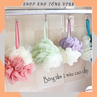 Bông tắm tròn vải lưới mềm mại cao cấp, bông tắm tạo bọt Hàn Quốc đẹp rẻ tốt 2458 KHO TỔNG VP88