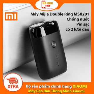 Máy Cạo Râu Thông Minh Xiaomi Mijia Double Ring MSX201 Chống nước, Pin sạc, có lưỡi 2 dao(Tặng mã Freeship Extra)