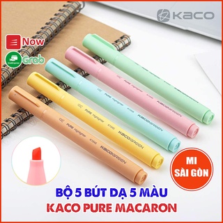 [Hỏa Tốc HCM] Bộ 5 Bút Dạ 5 Màu KACO HIGHLIGHT - Bút Dạ Quang KACO PURE MACARON Chính Hãng