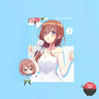 (NHIỀU MẪU) Tấm Postcard cao cấp giấy 260gsm in hình NAKANO MIKU - Gotoubun no Hanayome NHÀ CÓ NĂM NÀNG DÂU
