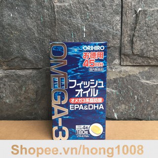 Viên Uống DPA , EPA Orihiro Nhật bản 180 Viên bổ sung Dầu cá Omega3 cho cơ thể