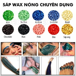 Sáp Wax lông nóng hình hạt đậu túi 100g an toàn chuyên dụng tẩy lông toàn thân, tẩy lông vùng tay, chân, bikini, ria,mép