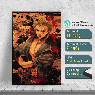 Zoro Tranh Canvas One Piece - Tranh Treo Tường Sang Trọng