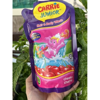 (Tiết Kiệm Hơn) Túi sữa tắm gội 2in1 Carrie Junior 500g cho bé trên 2 tuổi hương Cherry