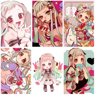 5 poster nene yashiro khổ a4, ảnh dán tường anime jabaku shounen hanako-kun