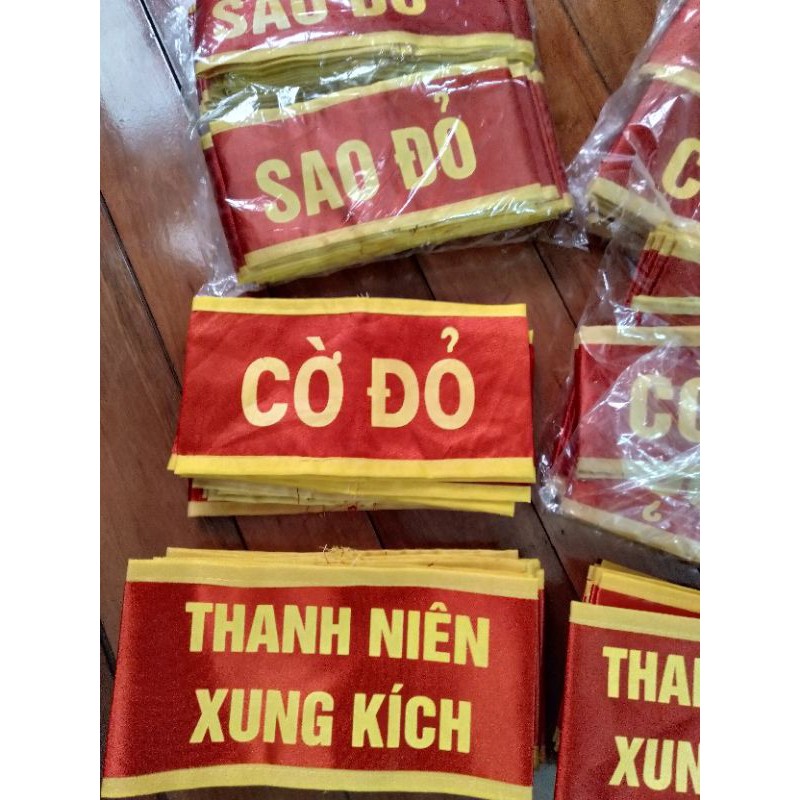 Băng sao đỏ, cờ đỏ. thanh niên xung kích, đội cờ đỏ, đội sao đỏ (10 cái)