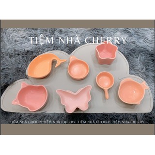 Bát ăn dặm, Chén sứ màu hồng cho bé