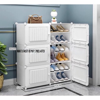 TỦ NHỰA ĐỰNG GIÀY DÉP KIỂU MỚI 12 Ô (chia ô) ĐỂ ĐƯỢC 24 ĐÔI GIÀY THÔNG MINH