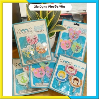 Móc dính tường loại to họa tiết 3D dễ thương siêu chắc