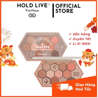 [ Hold Live 2022 ] Bảng phấn mắt 12 màu Hold Live HoneyComb tổ ong dòng cao cấp HL506, phù hơp mọi phong cách