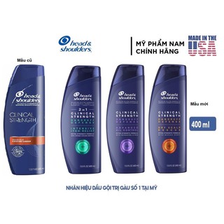 DẦU GỘI HEAD &amp; SHOULDERS CLINICAL STRENGTH LOẠI 400ML CỦA MỸ (MẪU MỚI) Chính Hãng USA