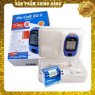 Máy đo đường huyết tiểu đường trong máu của Mỹ Acon On call EZ II tặng kèm 25 que thử ( BẢO HÀNH TRỌN ĐỜI )