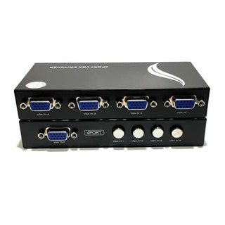 Hub 4 CPU ra 1 VGA. Bộ chuyển mạch 4 PC dùng chung 1 màn hình.  Có nút chuyển. Vi Tính Quốc Duy