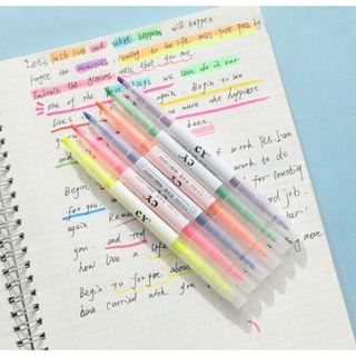 Bút dạ quang 6, 12 màu Highlight pastel LYJ, bút đánh dấu nhớ dòng cute nhiều màu marker dễ thương - Sleil Home