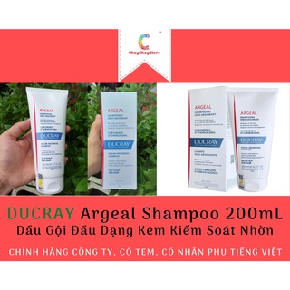 [TEM CTY] DUCRAY Argeal Shampoo 200ml -  Dầu Gội Đầu Dạng Kem Kiểm Soát Nhờn