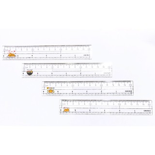 thước trứng lười TN40 thước nhựa trong gudetama cứng in hình