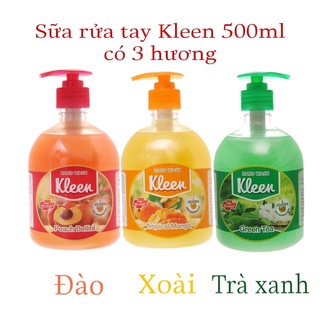 Sữa Rửa Tay Kleen 500ml - Không gây nhờn rít, mùi dịu nhẹ