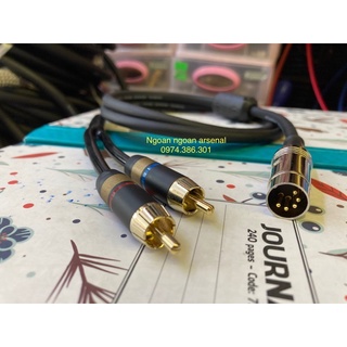 Dây âm thanh chuẩn MIDI 5 chân Đức ra Jack AV rca dương. Hàng chế theo yêu cầu. Báo giá 1 sợi