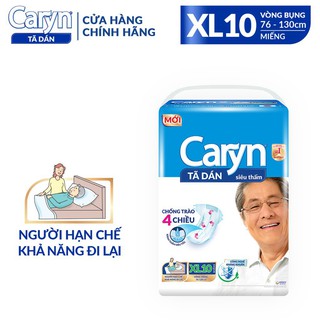 Tã Dán siêu thấm Caryn XL10 cho người lớn vòng hông 76-130cm