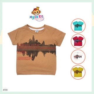 Áo thun bé trai tay ngắn Mysu kids thun cotton mềm mịn size từ 8 đến 23kg AT23