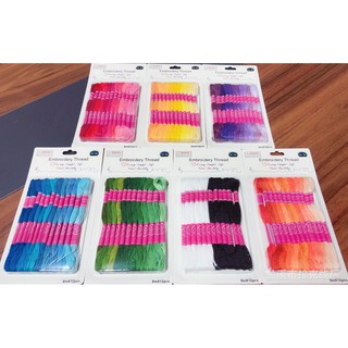 [Hàng có sẵn] Set chỉ thêu theo tông màu