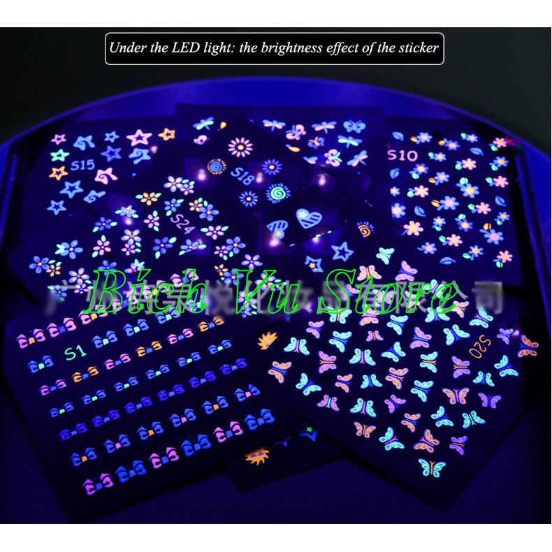 Sticker dán móng nỗi 3D (6tấm/32k)