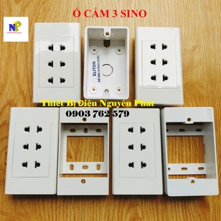 [SINO] 3 Ổ Cắm 2 Chấu - 16A Dòng S18