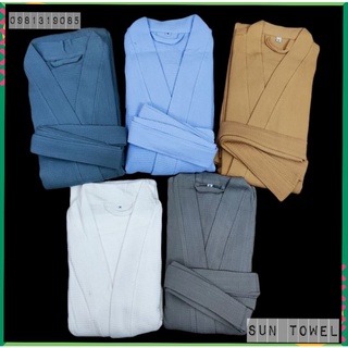 [Hàng VNXK] Áo choàng tắm khách sạn cao cấp, đủ màu, đủ size, chất cotton tổ ong thông thoáng
