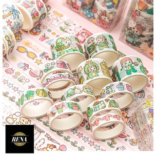 [RENA] Washi trong họa tiết cô gái/ ngôi nhà đễ thương