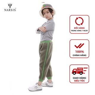 [Mã LT50 giảm 50k đơn 250k] Quần nỉ bé trai Narsis KG9001 chất Cotton màu xanh rêu