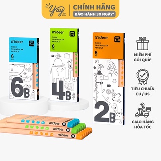 06 Cây Bút Chì Gỗ Tập Viết phù hợp cho bé từ 2 tuổi - Mideer