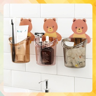 Cốc Gấu Cute Đựng Bàn Chải Kem Đánh Răng Dán Tường Đa Năng