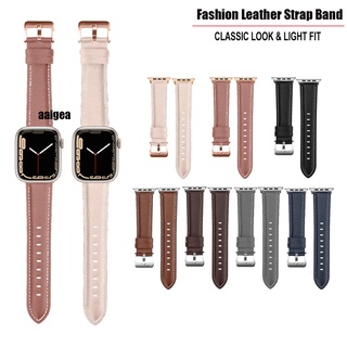 Dây Đeo Bằng Da Thời Trang Cho Đồng Hồ Thông Minh Apple Watch Series 38mm 40mm 42mm 44mm 41mm 45mm