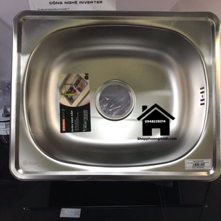 Chậu rửa bát 1 hố Sơn Hà 447*364mm