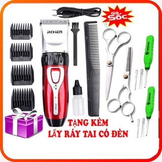 [BÁN CHAY NHẤT] Tông đơ cắt tóc gia đình Jichen 0817, tăng đơ hớt tóc cao cấp, tặng kèm nhiều quà tặng