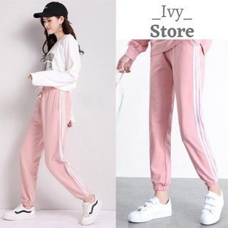 Quần jogger kaki ba sọc nam nữ (kèm video hình thật)