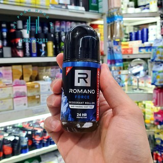 Lăn khử mùi Romano, lăn khử mùi cơ thể, lăn khử mùi nước hoa, khô thoáng 24h Romano Force 50ml
