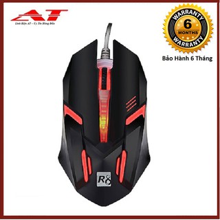 Chuột chuyên Game R8 1602 đèn led đa màu (Đen)